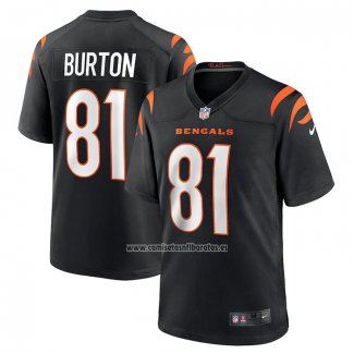 Camiseta NFL Game Cincinnati Bengals Jermaine Burton Negro