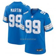 Camiseta NFL Game Detroit Lions Brodric Martin Azul Blanco