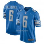 Camiseta NFL Game Detroit Lions Ifeatu Melifonwu 6 Azul