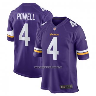 Camiseta NFL Game Minnesota Vikings Brandon Powell 4 Violeta