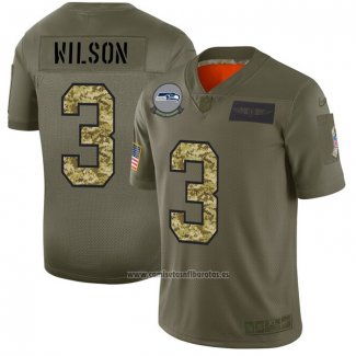 Camiseta NFL Limited Seattle Seahawks Wilson 2019 Salute To Service Verde