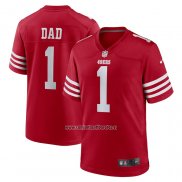 Camiseta NFL Game San Francisco 49ers Number 1 Dad Rojo