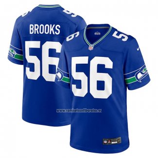 Camiseta NFL Game Seattle Seahawks Jordyn Brooks Throwback Azul