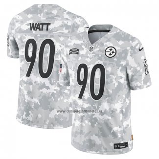 Camiseta NFL Limited Pittsburgh Steelers T.J. Watt 2024 Salute To Service Gris