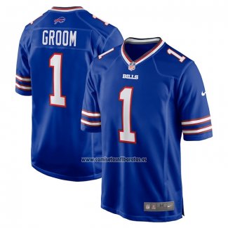 Camiseta NFL Game Buffalo Bills Number 1 Groom Azul