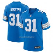 Camiseta NFL Game Detroit Lions Kerby Joseph Azul Blanco