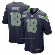 Camiseta NFL Game Seattle Seahawks Marcus Simms Azul