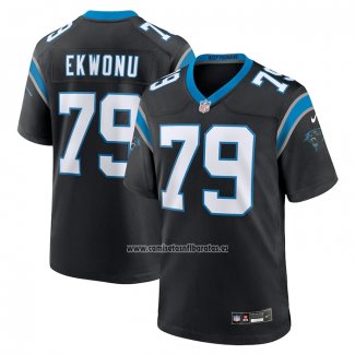 Camiseta NFL Game Carolina Panthers Ikem Ekwonu Negro