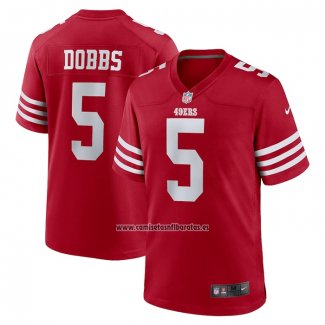 Camiseta NFL Game San Francisco 49ers Joshua Dobbs Rojo