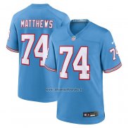 Camiseta NFL Game Tennessee Titans Bruce Matthews Throwback Retired Azul