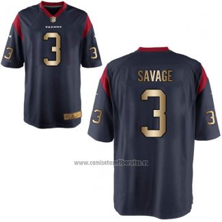 Camiseta NFL Gold Game Houston Texans Savages Profundo Azul