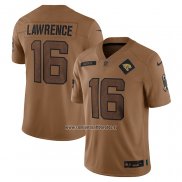 Camiseta NFL Limited Jacksonville Jaguars Trevor Lawrence 2023 Salute To Service Marron