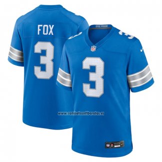 Camiseta NFL Game Detroit Lions Jack Fox Azul Blanco