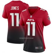 Camiseta NFL Game Mujer Atlanta Falcons Julio Jones 2nd Alterno Rojo