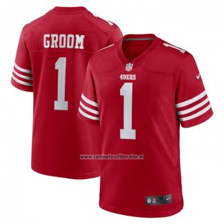 Camiseta NFL Game San Francisco 49ers Number 1 Groom Rojo