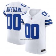 Camiseta NFL Elite Dallas Cowboys Vapor F.U.S.E. Personalizada Blanco Azul