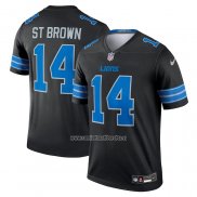 Camiseta NFL Legend Detroit Lions Amon-Ra St. Brown Negro