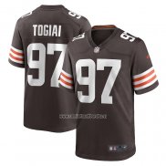 Camiseta NFL Game Cleveland Browns Tommy Togiai Marron