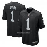 Camiseta NFL Game Las Vegas Raiders Number 1 Groom Negro