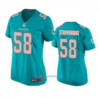 Camiseta NFL Game Mujer Miami Dolphins Jason Strowbridge Verde