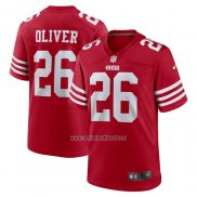 Camiseta NFL Game San Francisco 49ers Isaiah Oliver 26 Rojo