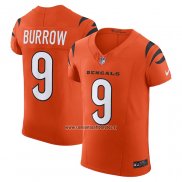 Camiseta NFL Elite Cincinnati Bengals Joe Burrow Vapor F.U.S.E. Naranja