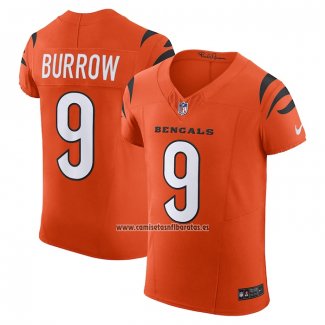 Camiseta NFL Elite Cincinnati Bengals Joe Burrow Vapor F.U.S.E. Naranja