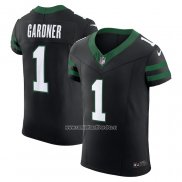 Camiseta NFL Elite New York Jets Ahmad Sauce Gardner Alterno Vapor F.U.S.E. Negro