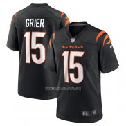 Camiseta NFL Game Cincinnati Bengals Will Grier 15 Negro