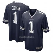 Camiseta NFL Game Dallas Cowboys Number 1 Groom Azul