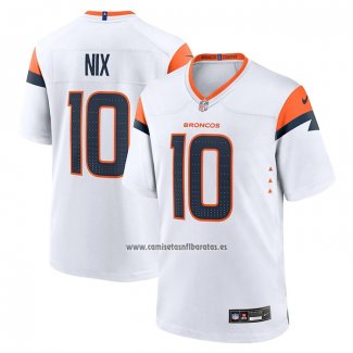 Camiseta NFL Game Denver Broncos Bo Nix Blanco