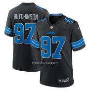 Camiseta NFL Game Detroit Lions Aidan Hutchinson 2nd Alterno Negro