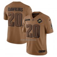 Camiseta NFL Limited Philadelphia Eagles Brian Dawkins 2023 Salute To Service Retired Marron