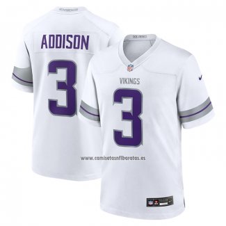 Camiseta NFL Game Minnesota Vikings Jordan Addison Alterno Blanco