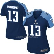 Camiseta NFL Game Mujer Tennessee Titans Wright Azul Oscuro