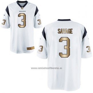 Camiseta NFL Gold Game Houston Texans Savage Blanco