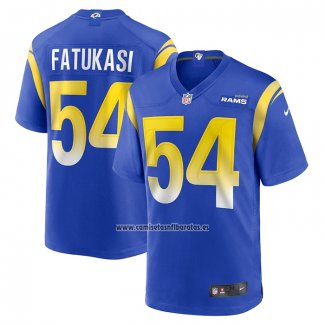 Camiseta NFL Game Los Angeles Rams Olakunle Fatukasi Azul