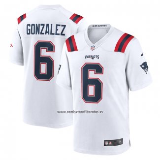 Camiseta NFL Game New England Patriots Christian Gonzalez Blanco