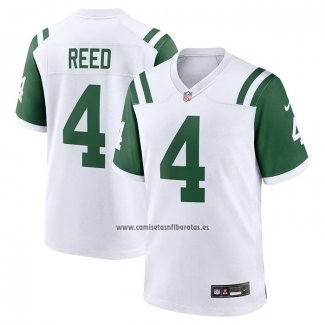 Camiseta NFL Game New York Jets D.J. Reed Classic Alterno Blanco