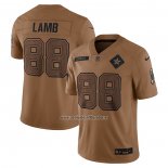 Camiseta NFL Limited Dallas Cowboys CeeDee Lamb 2023 Salute To Service Marron