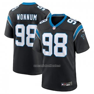 Camiseta NFL Game Carolina Panthers D.J. Wonnum Negro