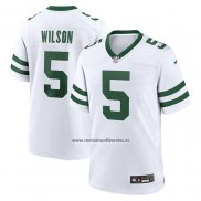 Camiseta NFL Game New York Jets Garrett Wilson 5 Blanco