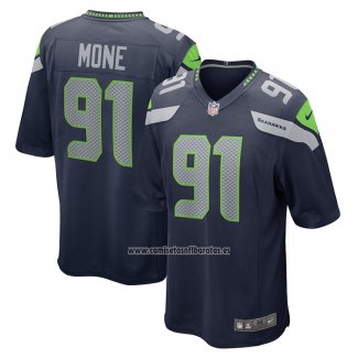 Camiseta NFL Game Seattle Seahawks Bryan Mone 91 Azul