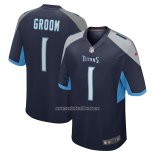 Camiseta NFL Game Tennessee Titans Number 1 Groom Azul