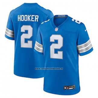 Camiseta NFL Game Detroit Lions Hendon Hooker Azul Blanco